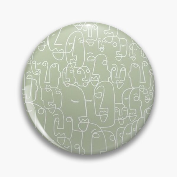 Item preview, sage green faces designed and sold by NSdesigns55.