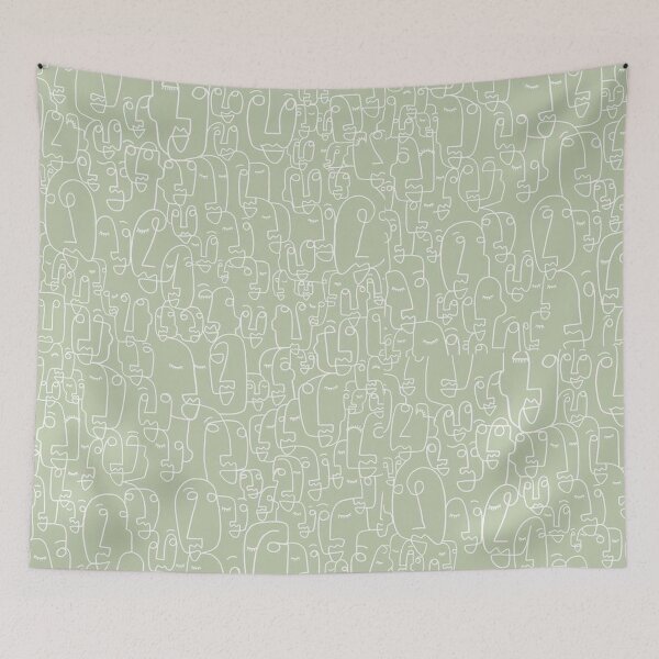 Item preview, sage green faces designed and sold by NSdesigns55.