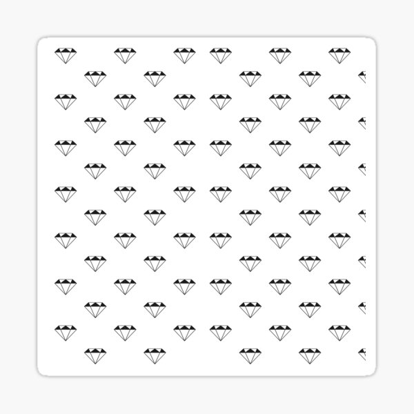 " Black And White Diamond" Sticker for Sale by Redbubble