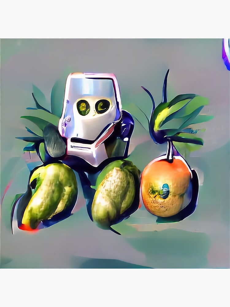 "fruit robot" Sticker for Sale by MathiasVaHu Redbubble