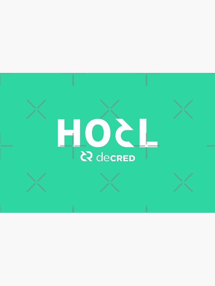 Thumbnail 4 of 4, Zipper Pouch, HODL Decred - DCR Turquoise © v1 (Design timestamped by https://timestamp.decred.org/) designed and sold by OfficialCryptos.
