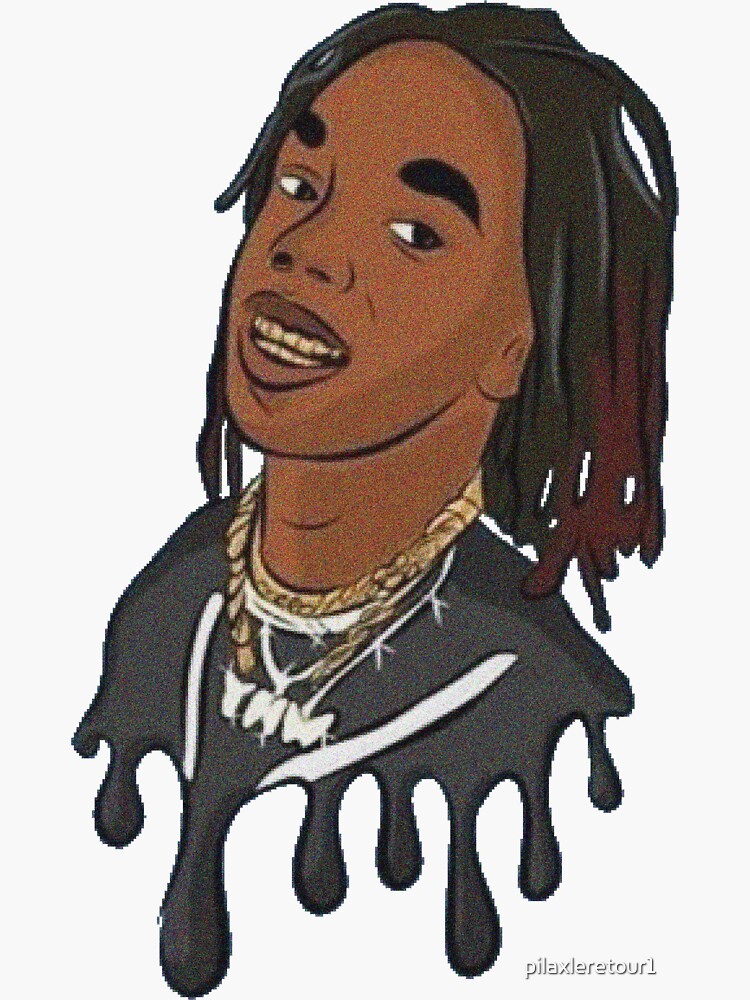 "ynw melly sticker draw head" Sticker by pilaxleretour1 | Redbubble