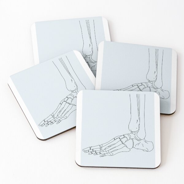 Item preview, Foot Line Art, Minimalist Foot Ankle Skeleton Anatomy Medical artwork  designed and sold by KatarinaAndCo.