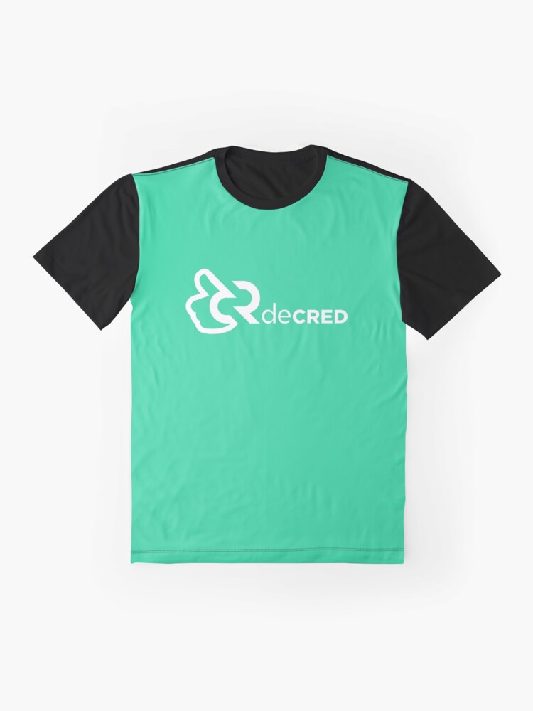 Alternate view of Decred Thumbs up - DCR Turquoise © v1 (Design timestamped by https://timestamp.decred.org/) Graphic T-Shirt