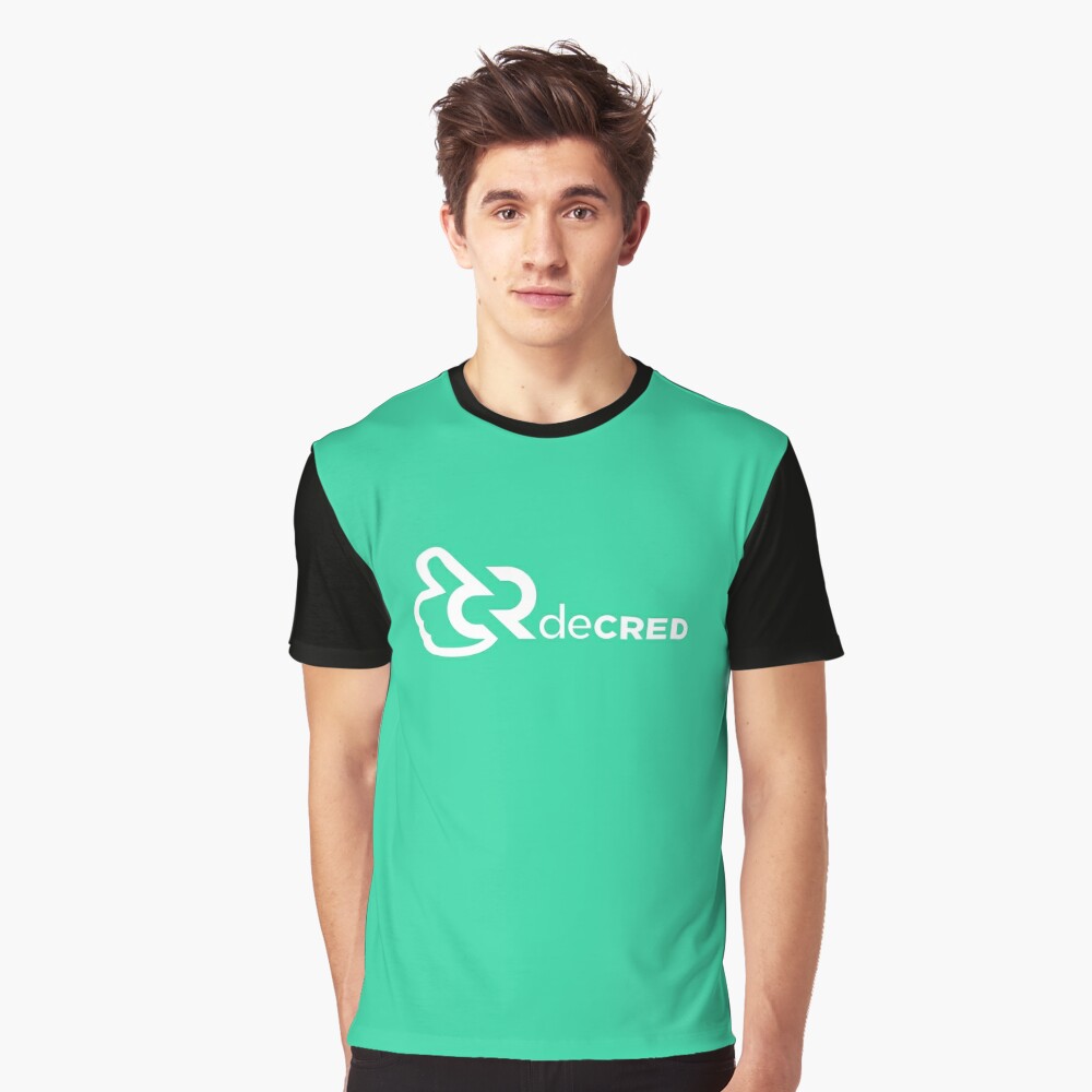 Decred Thumbs up - DCR Turquoise © v1 (Design timestamped by https://timestamp.decred.org/) Graphic T-Shirt