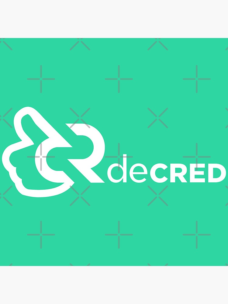 Thumbnail 3 of 3, Art Print, Decred Thumbs up - DCR Turquoise © v1 (Design timestamped by https://timestamp.decred.org/) designed and sold by OfficialCryptos.