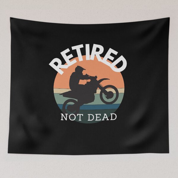 Item preview, Retired Not Dead Motorbiker designed and sold by BearLoveDesign.