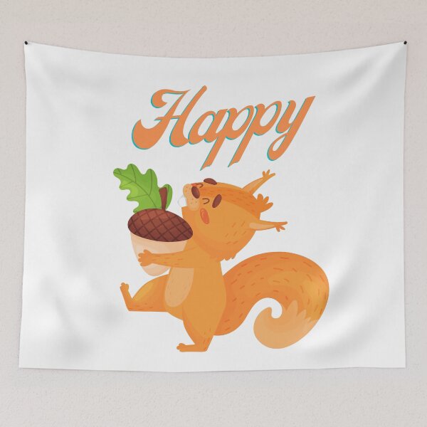 Item preview, Happy Squirrel with Hazelnut designed and sold by alexadybanu.