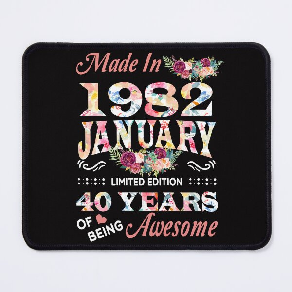 Item preview, January Flower Made In 1982 40 Years Of Being Awesome designed and sold by AperAmyiah.