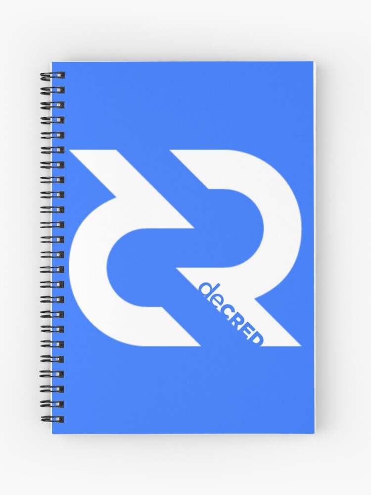 Thumbnail 1 of 3, Spiral Notebook, Decred Logo - DCR Blue © v1 (Design timestamped by https://timestamp.decred.org/) designed and sold by OfficialCryptos.