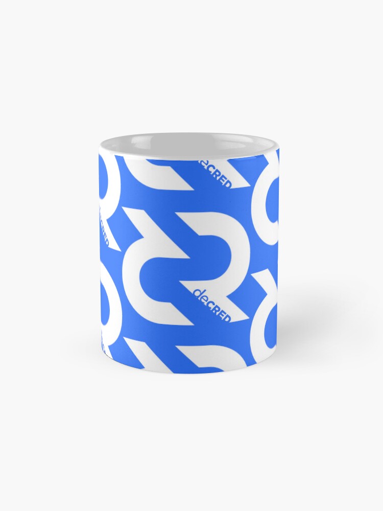 Thumbnail 4 of 6, Coffee Mug, Decred Logo - DCR Blue © v1 (Design timestamped by https://timestamp.decred.org/) designed and sold by OfficialCryptos.