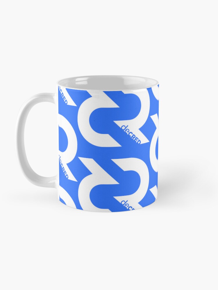 Thumbnail 3 of 6, Coffee Mug, Decred Logo - DCR Blue © v1 (Design timestamped by https://timestamp.decred.org/) designed and sold by OfficialCryptos.