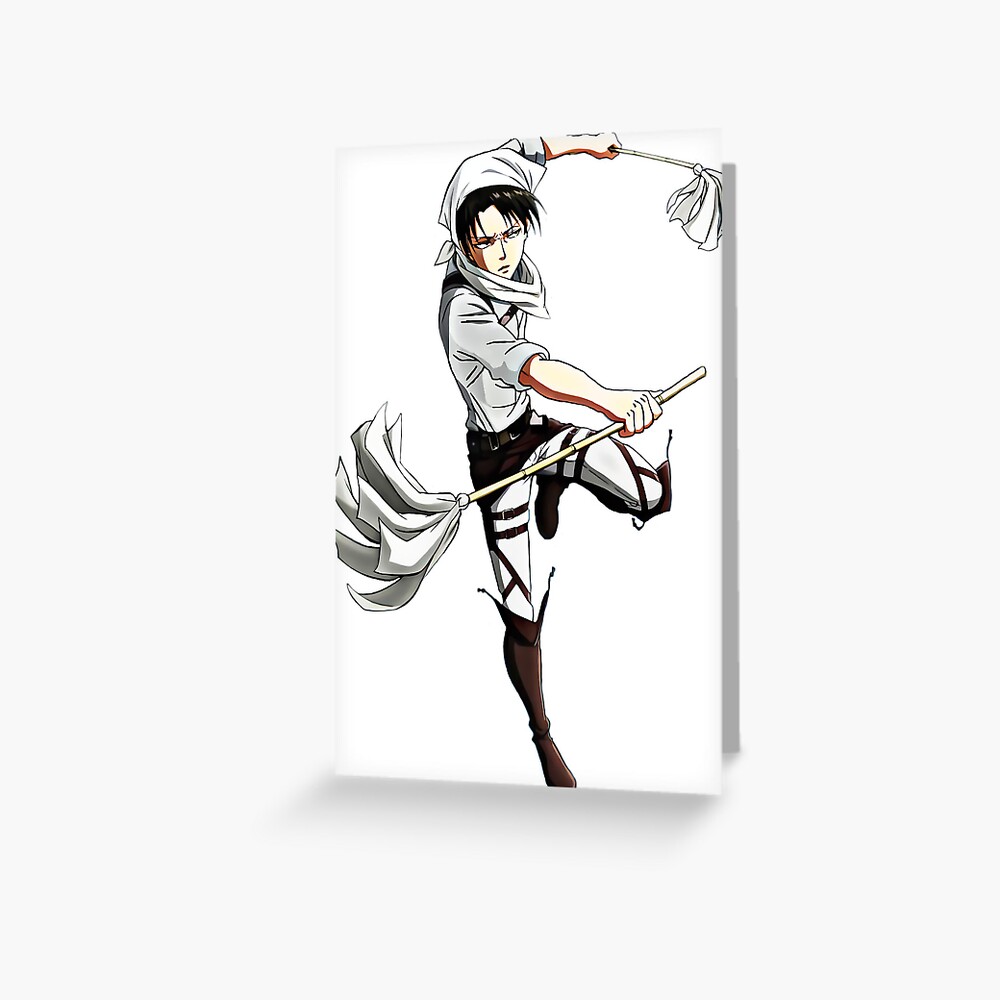 Levi Ackerman Attack On Titan Greeting Card By Startupme Redbubble 6965