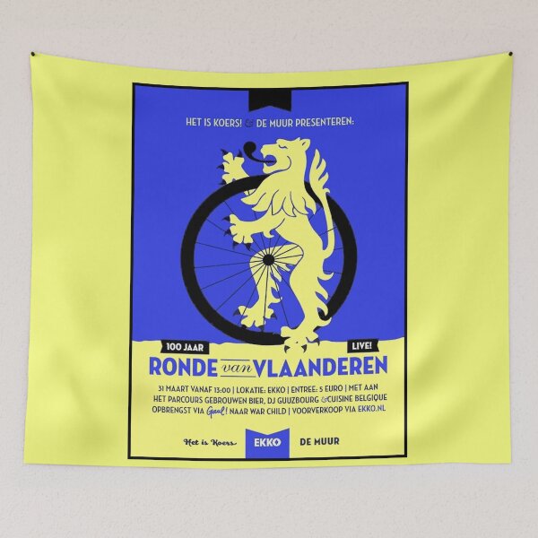 Item preview, TOUR of FLANDERS : Vintage Ronde Van Vlaanderen Bicycle Racing Advertising Print designed and sold by posterbobs.