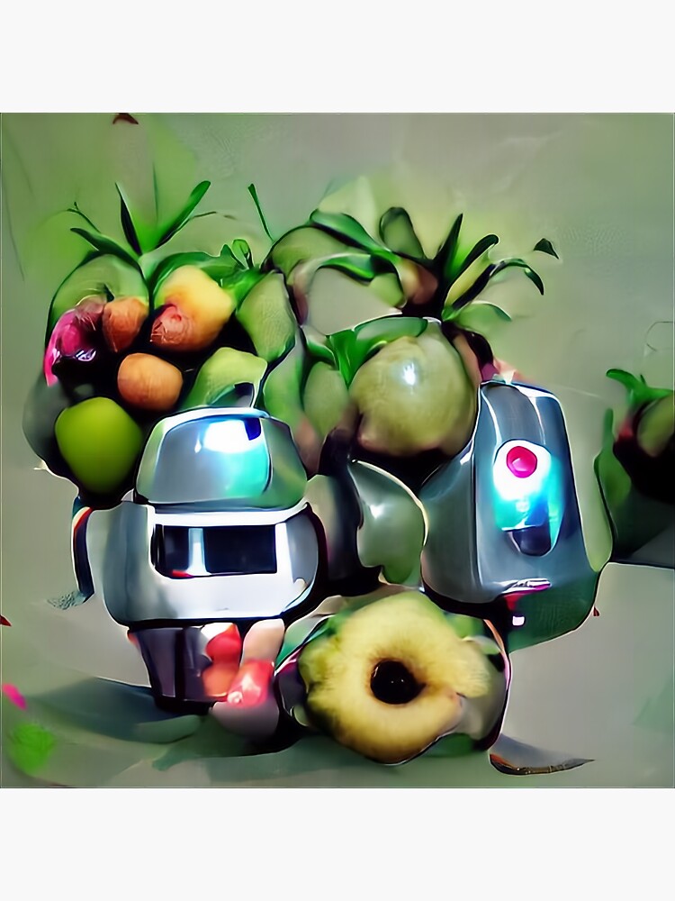 "fruit robot" Sticker by MathiasVaHu Redbubble