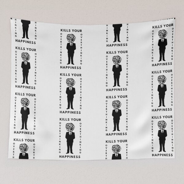 Item preview, Overthinking Kills Your Happiness designed and sold by Vimbuy.