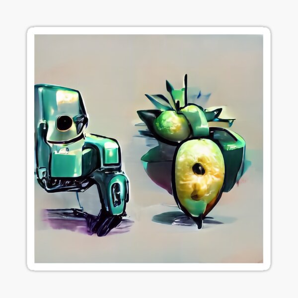 "fruit robot" Sticker by MathiasVaHu Redbubble