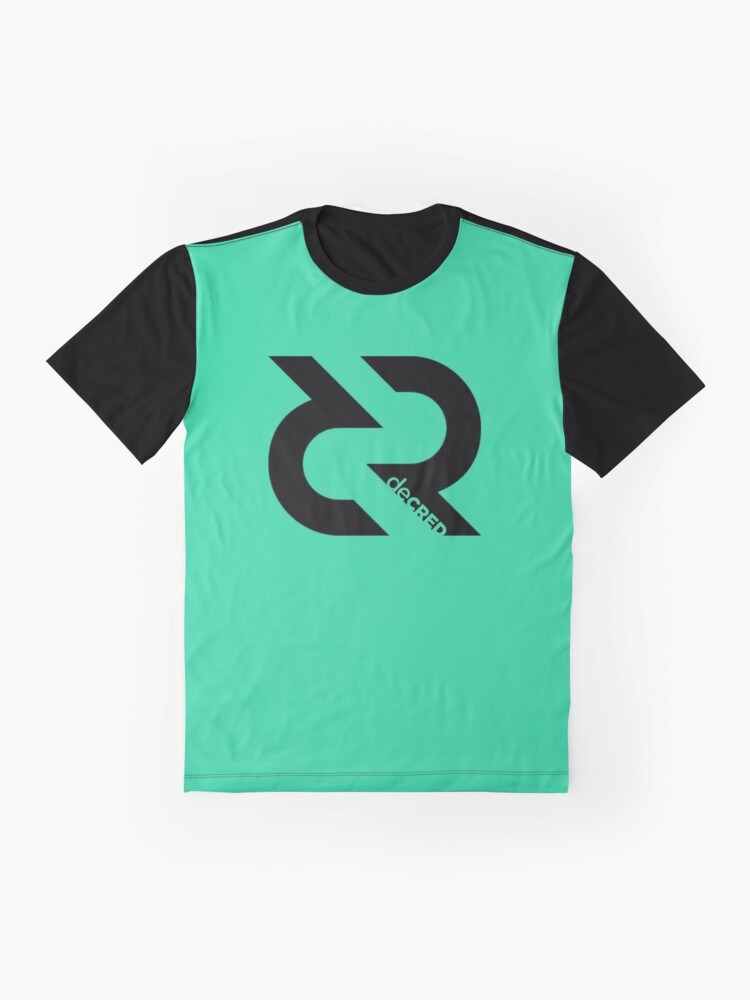 Alternate view of Decred Logo - DCR Turquoise © v2 (Design timestamped by https://timestamp.decred.org/) Graphic T-Shirt