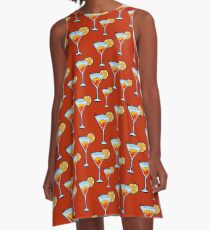 Vestido acampanado Cóctel de naranja