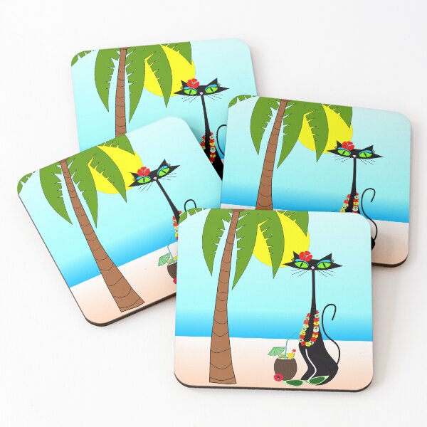 Item preview, Atomic Cats at the Beach designed and sold by BossAtomic.