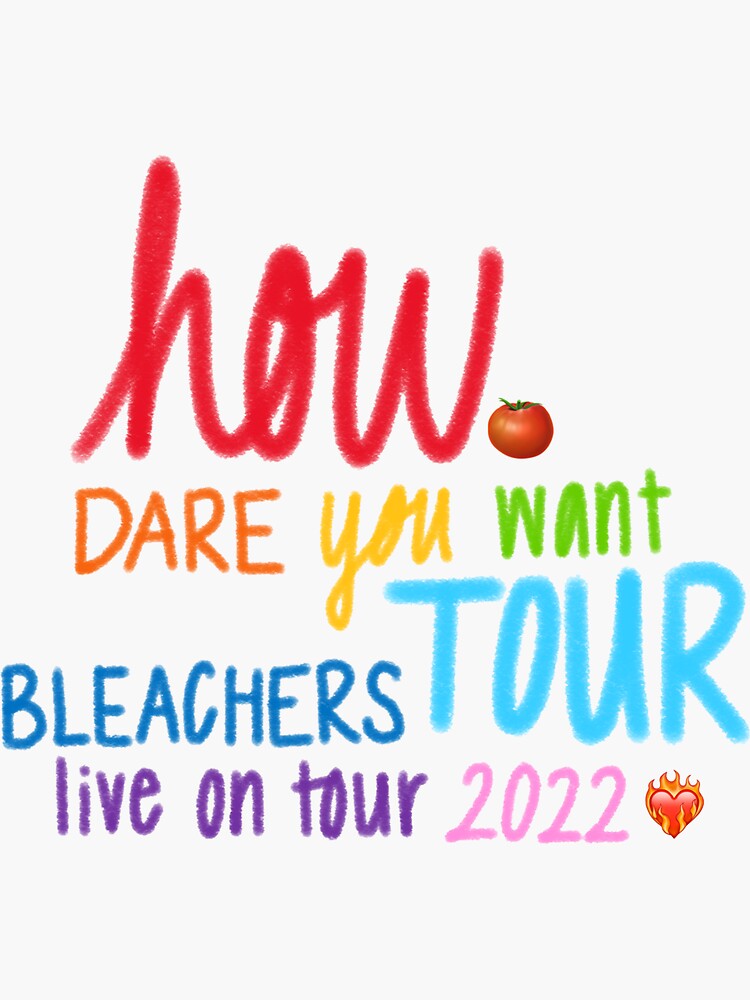 "Bleachers 2022 tour" Sticker for Sale by sjwills Redbubble