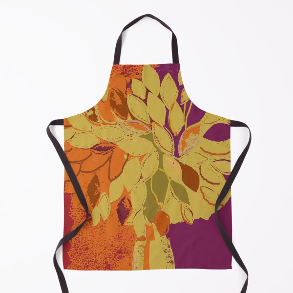 Item preview, Tree, fall leaves orange plum gold red, fiber art textile photography mixed media digital designed and sold by djrunnels.