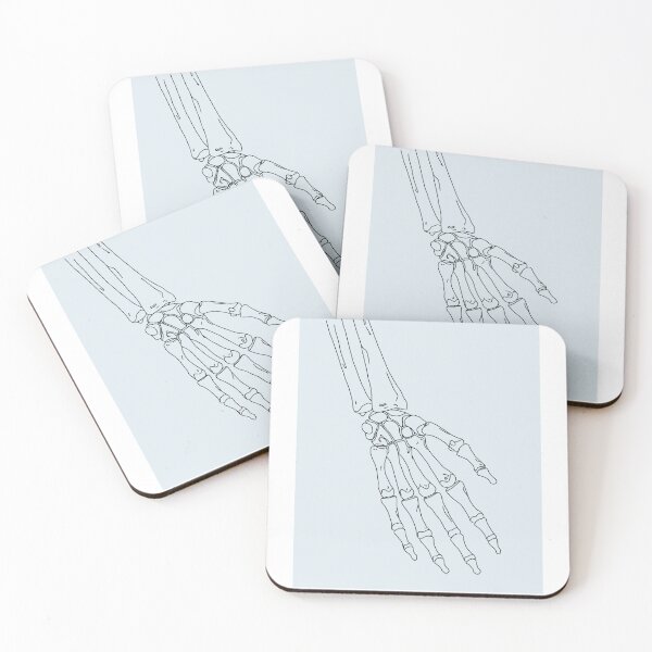 Item preview, Hand Line Art, Minimalist Wrist Skeleton Anatomy Medical artwork designed and sold by KatarinaAndCo.