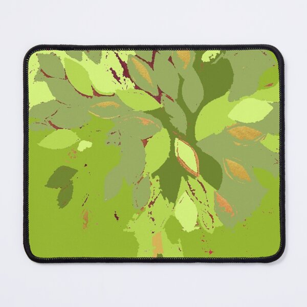 Item preview, Tree, spring leaf green yellow fiber art textile photography mixed media digital designed and sold by djrunnels.