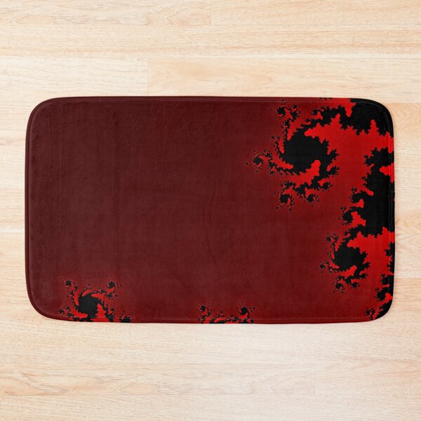 Item preview, Black Fractal Spirals on Red and Burgundy Background designed and sold by ThePaintingRat.