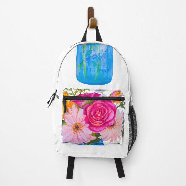Item preview, Watercolor mason jar with flowers designed and sold by Designs1279.