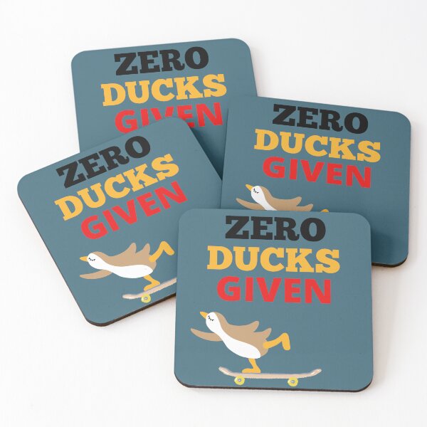 Item preview, Zero Ducks Given - Cool Skateboarding Duck / Colorful Sporty design for Duck Lovers  designed and sold by haRexia.
