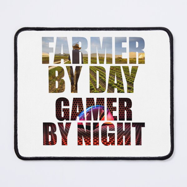 Artikelvorschau, Farmer bei Tag Gamer bei Nacht entworfen und verkauft von NineOneOne.