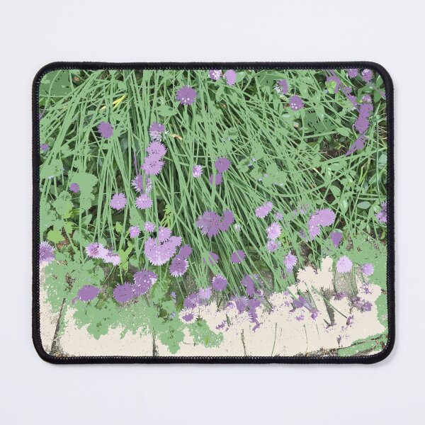 Item preview, Painted Chives, green purple beige, digitally modified photography designed and sold by djrunnels.