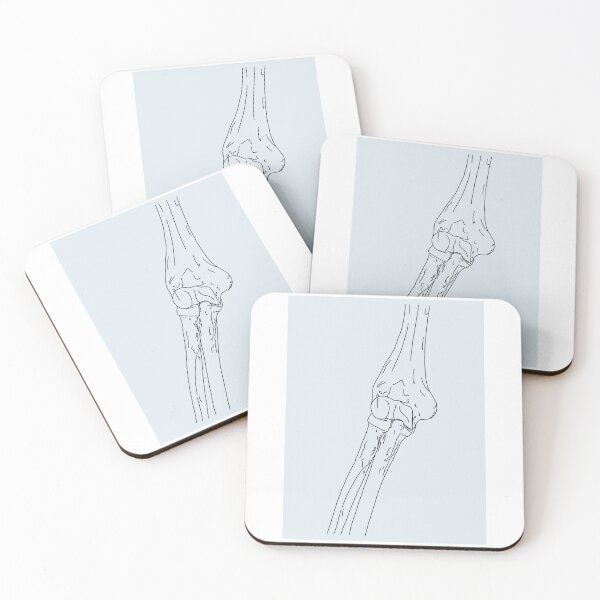 Item preview, Elbow Joint Line Art, Minimalist Humeroradial Humeroulnar Skeleton Anatomy Medical artwork designed and sold by KatarinaAndCo.
