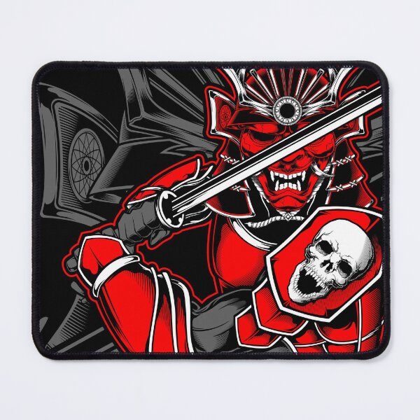 Item preview, Samurai Warrior armour and cool demon devil mask skull designed and sold by leen12 Art Designs Prints.
