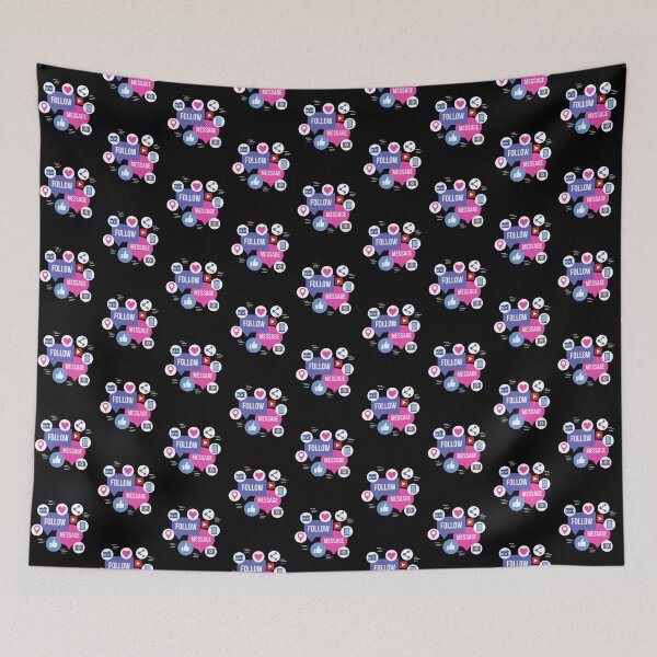 Item preview, Social Media Follow Message Like Icons Fun Cool Trendy designed and sold by luvvvvvit.