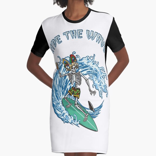 Ride the Wave Graphic T-Shirt Dress