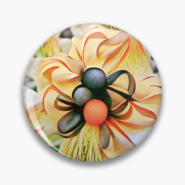 Item preview, Beige Black And Orange Abstract Flower Art | AI generated art designed and sold by DeevaValli.