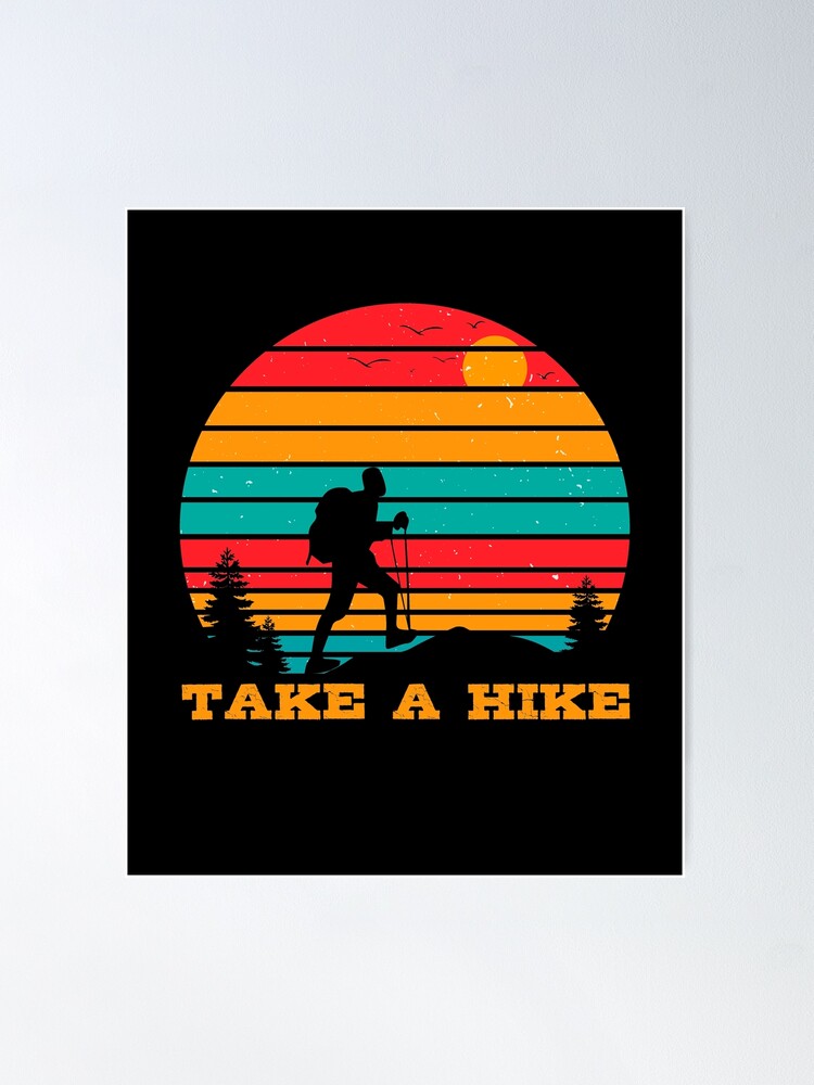 Retro Sunset Hiking Shirt Go Take A Hike Gift
