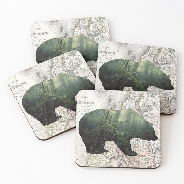 Item preview, bear over europe map designed and sold by aither81.