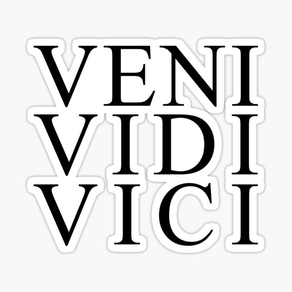 Veni Vidi Vici, I Came, I Saw, I Conquered, Theseus And The Minotaur  Sticker for Sale by xownsend