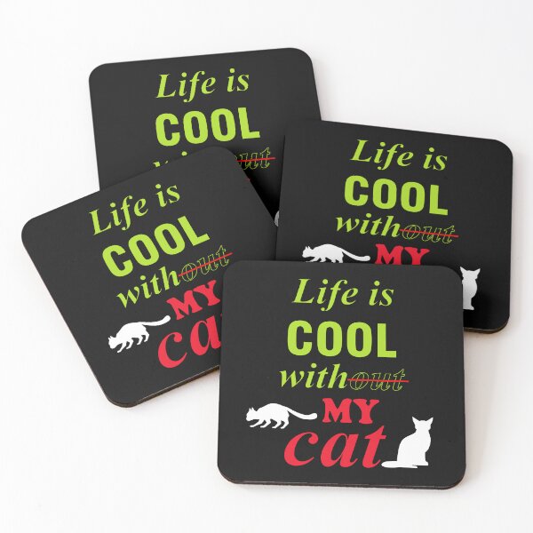 Item preview,  Life is cool with my cat designed and sold by Designer-amjed.