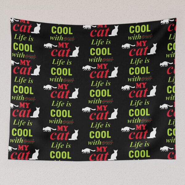 Item preview,  Life is cool with my cat designed and sold by Designer-amjed.