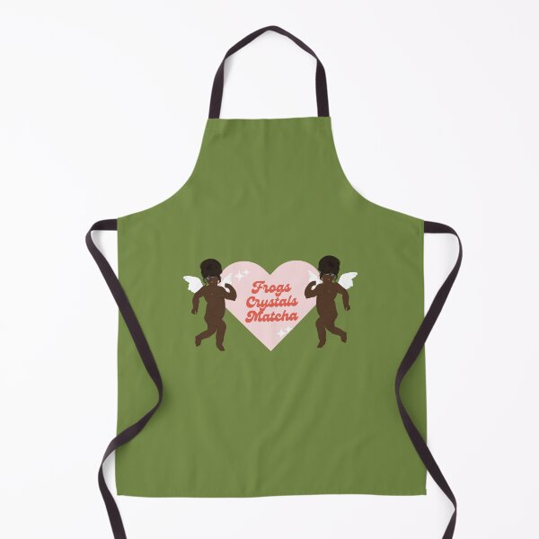 Item preview, frogs, crystals and matcha with black cherubs designed and sold by whatmabeldid.