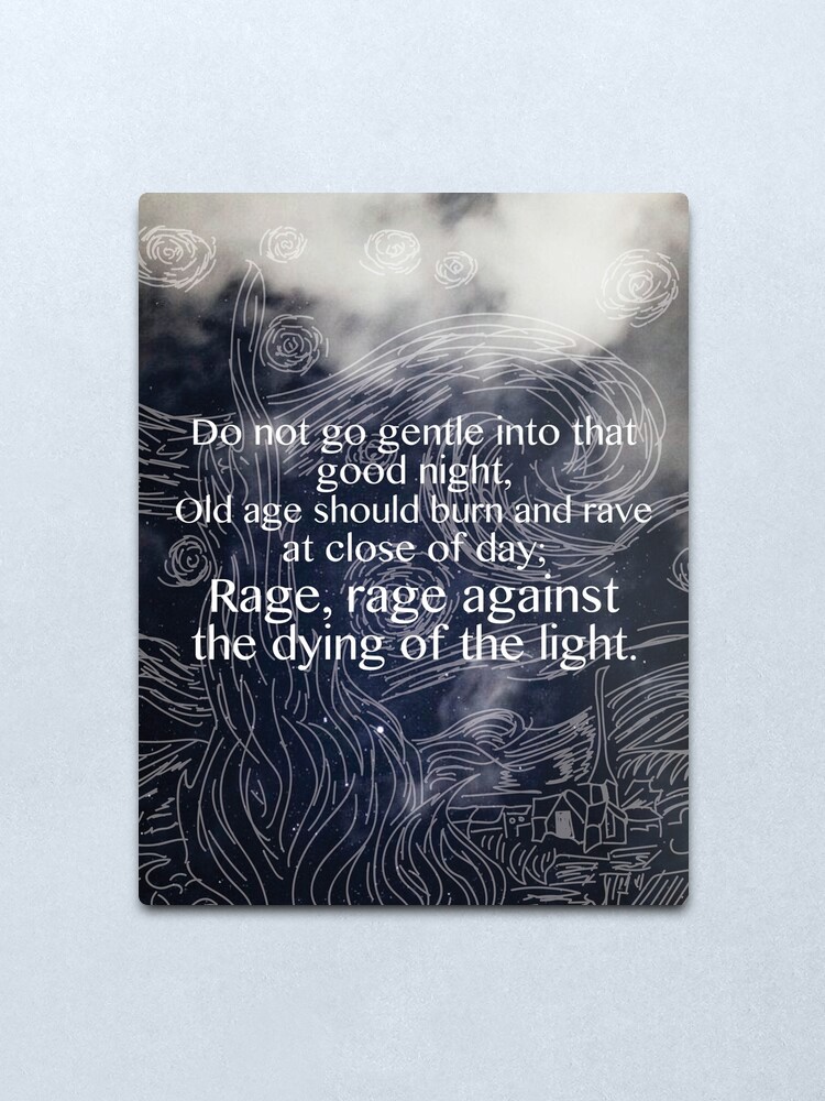 Lámina metálica «Noche estrellada: no te vayas con dulzura en esa buena noche» de kirkdesigns1996 | Redbubble Lámina metálica «Noche estrellada: no te vayas con dulzura en esa buena noche» de kirkdesigns1996 | Redbubble
