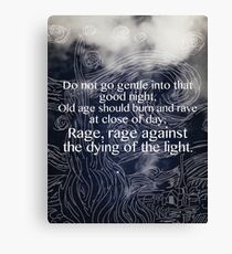Starry Night- Do not go gentle into that good night Canvas Print