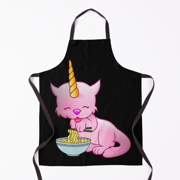 Item preview, CUTE PINK CAT UNICORN EATING RAMEN - Funny Cat Pictures with Funny Unicorn designed and sold by FunnyCatsFam.