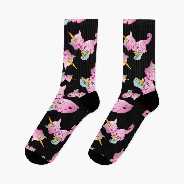 Item preview, CUTE PINK CAT UNICORN EATING RAMEN - Funny Cat Pictures with Funny Unicorn designed and sold by FunnyCatsFam.