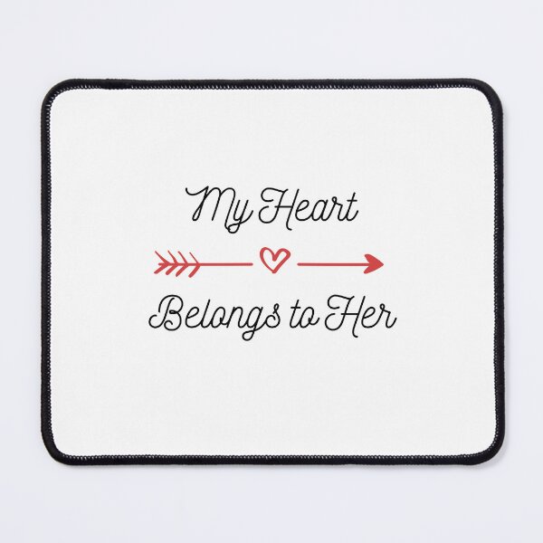 Item preview, Couple T-Shirt My heart belongs to her designed and sold by JanooFactory.