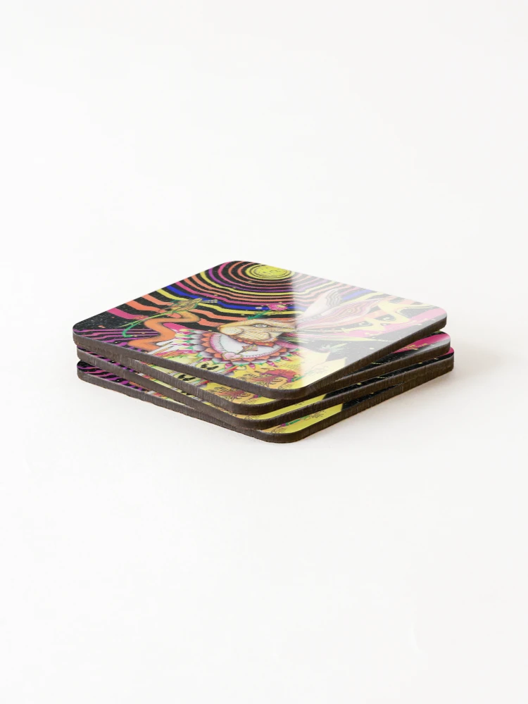 Thumbnail 4 of 5, Coasters (Set of 4), Moon Rabbit designed and sold by andresindio.